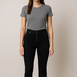 Free People Black High-Rise Women's Jeans